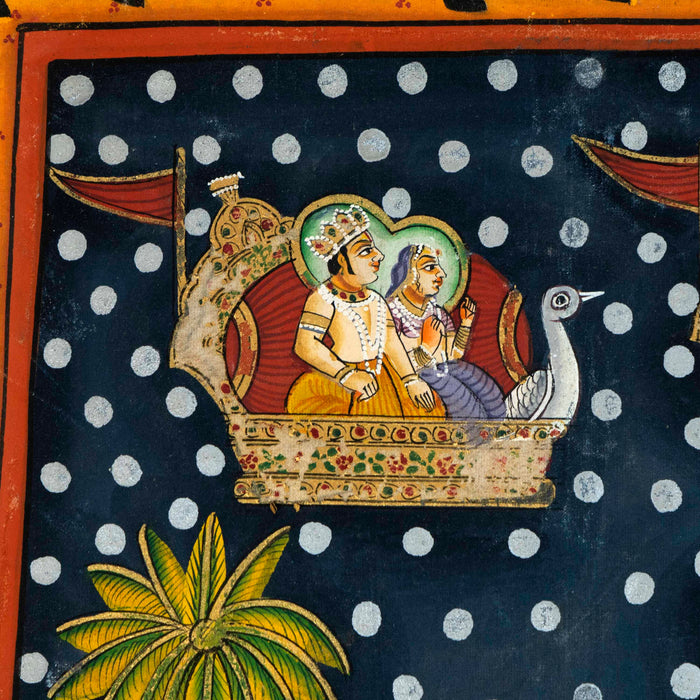 Shri Maha Raas leela Pichwai Painting with Frame