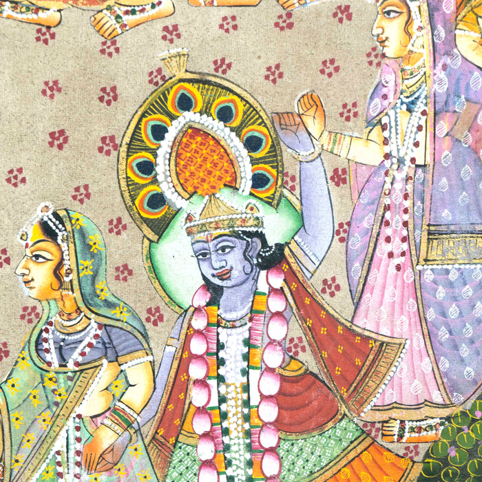 Shri Maha Raas leela Pichwai Painting with Frame