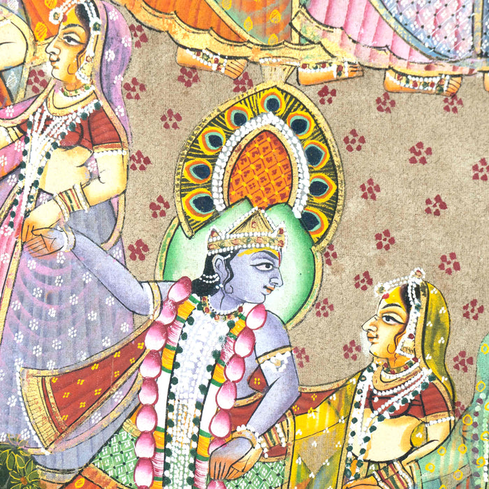 Shri Maha Raas leela Pichwai Painting with Frame
