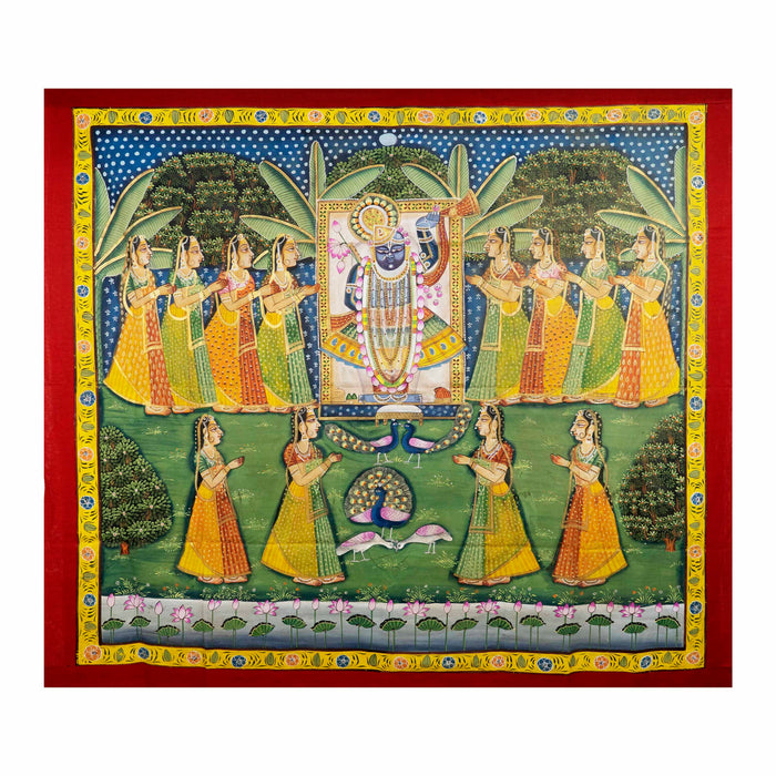Shri Sarad Purnima Rajbhog Swaroop Pichwai Painting
