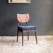 Ikat Blue Tufted Dining Chair