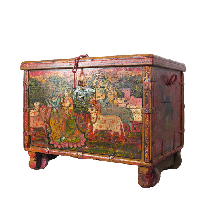 Akayda Painted Chest Mango Wood