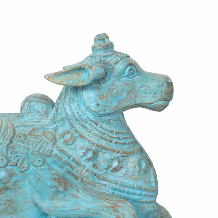 Nandhi Mango Wooden Blue