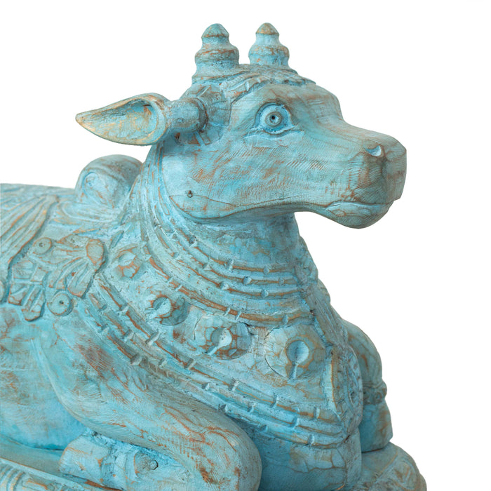 Nandhi Mango Wooden Blue