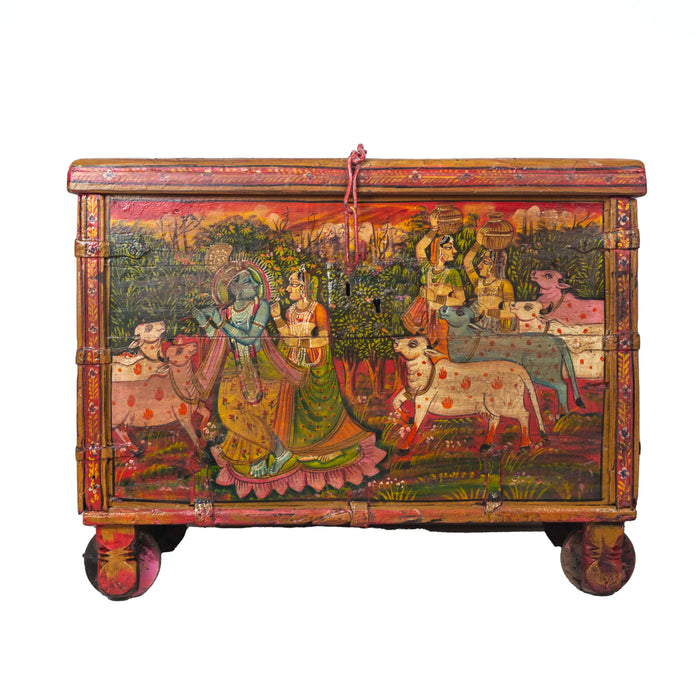 Akayda Painted Chest Mango Wood