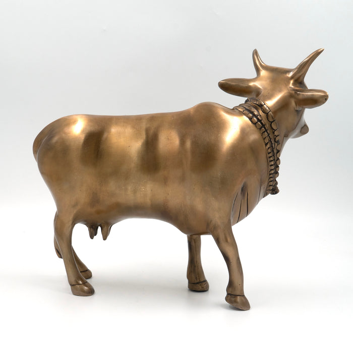 Pichwai Gopashtami Stand Cow Brass Antique