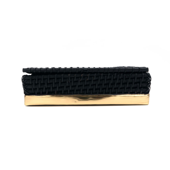 Taysa Rattan Tissue Box Black