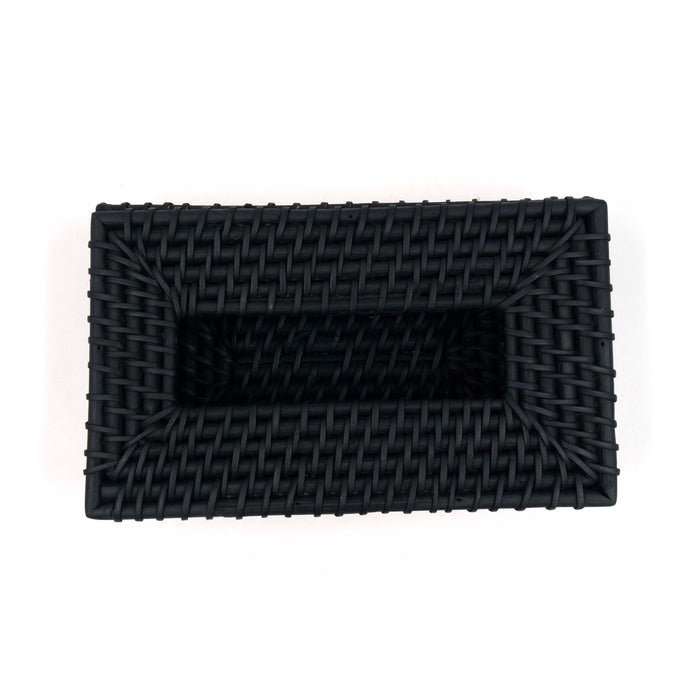 Taysa Rattan Tissue Box Black