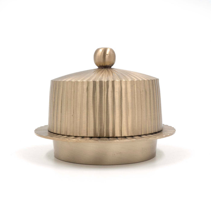 Ahvi Brass Butter Dish With Knife