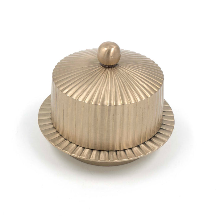 Ahvi Brass Butter Dish With Knife