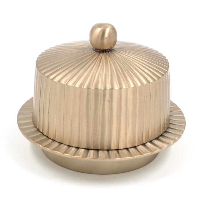 Ahvi Brass Butter Dish With Knife