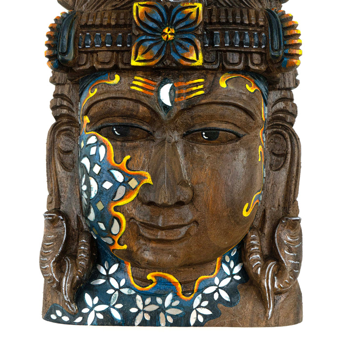 Shiva Mask Mirror work Wall Mounted