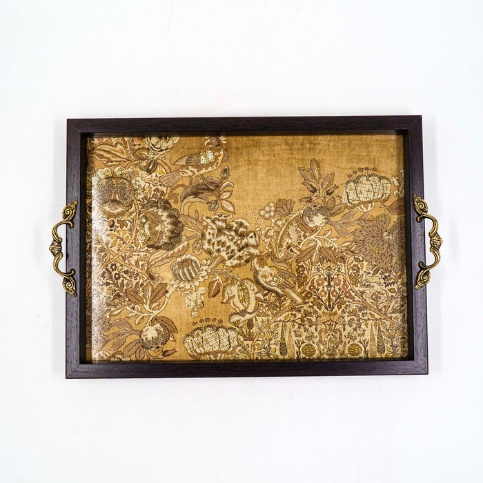 Jamavar Tray - Mustard