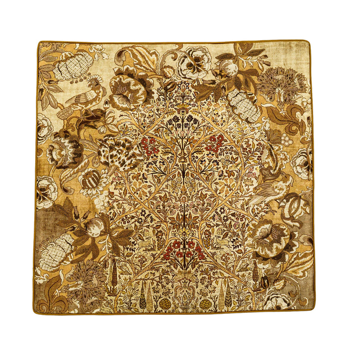 Jamavar  Cushion Cover - Mustard