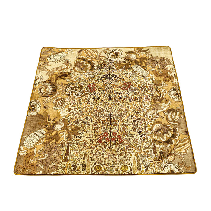 Jamavar  Cushion Cover - Mustard