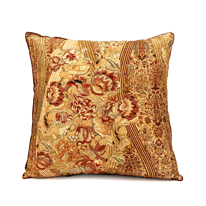Jamavar  Cushion Cover - Rust