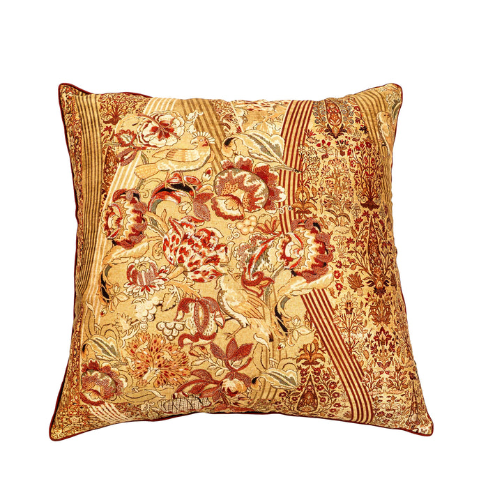 Jamavar  Cushion Cover - Rust