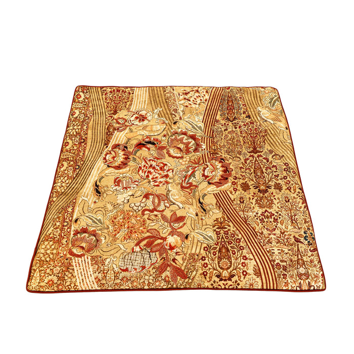 Jamavar  Cushion Cover - Rust