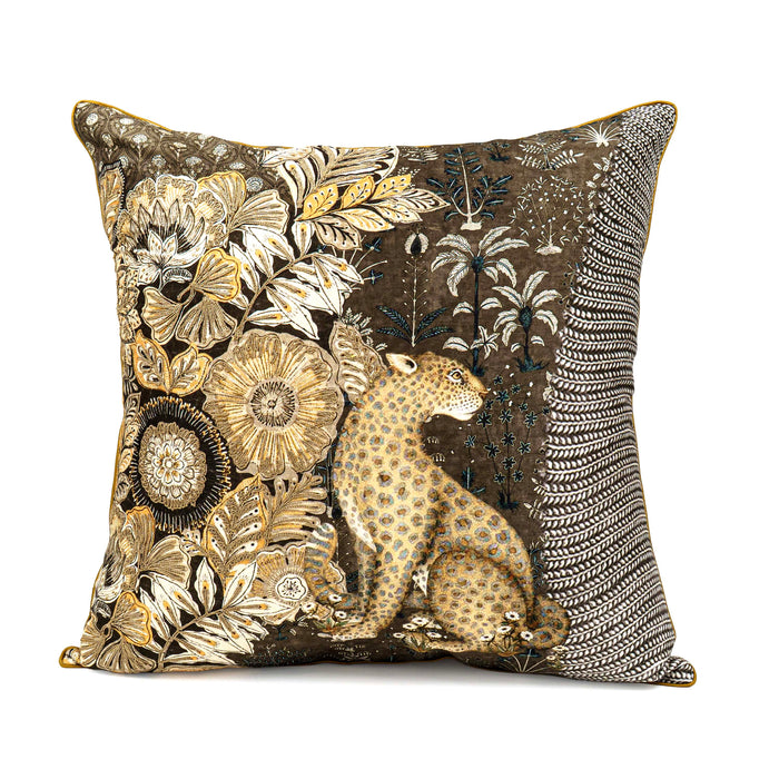 Cheetah Cushion Cover - Black