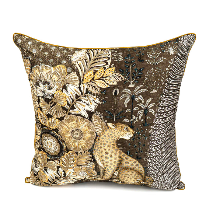 Cheetah Cushion Cover - Black