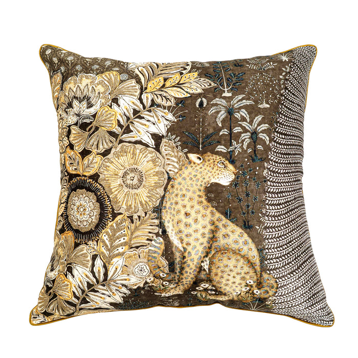 Cheetah Cushion Cover - Black