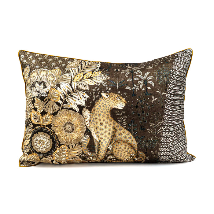 Cheetah Deco Cushion Cover - Black