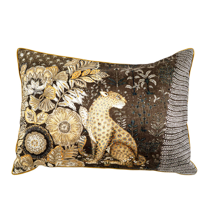 Cheetah Deco Cushion Cover - Black