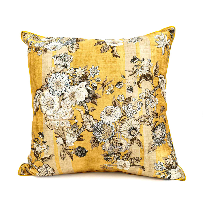 Gul Bagh Cushion Cover - Yellow