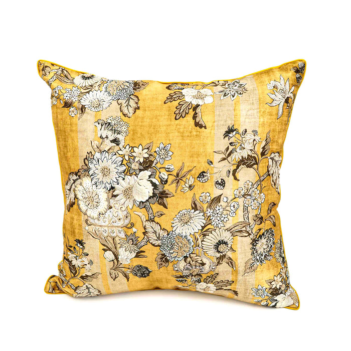 Gul Bagh Cushion Cover - Yellow