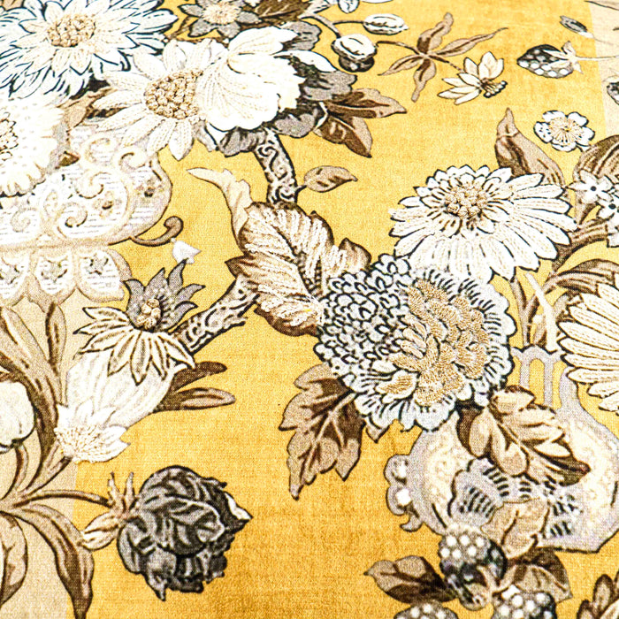 Gul Bagh Cushion Cover - Yellow