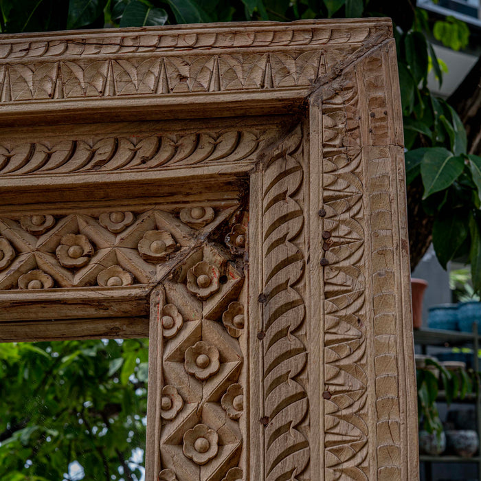 Nafs Teak Wood Mirror