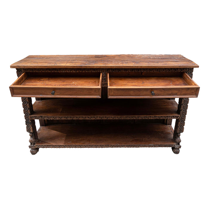 Shaahkaar Teak Console