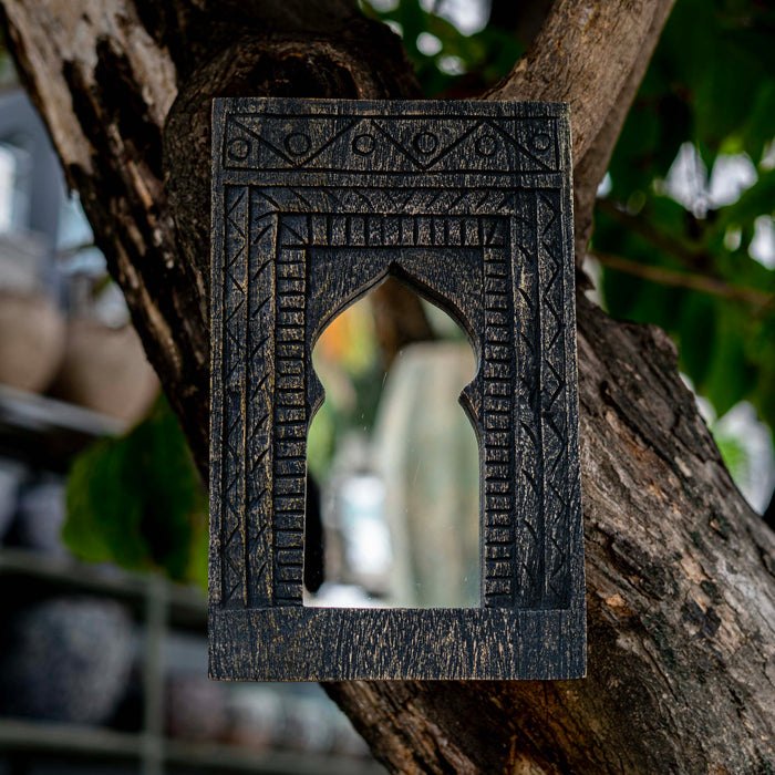 Mirari Black Distressed Mirror