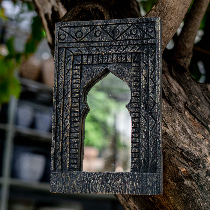 Mirari Black Distressed Mirror