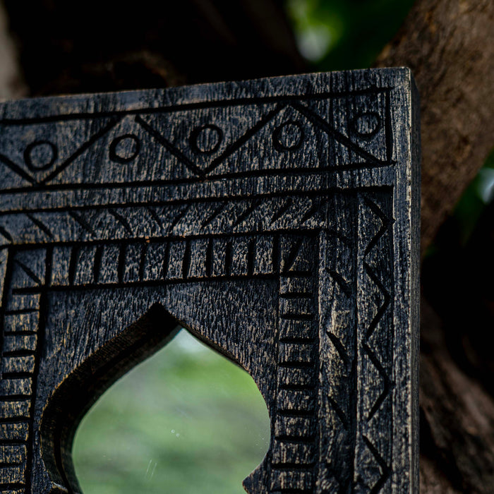 Mirari Black Distressed Mirror