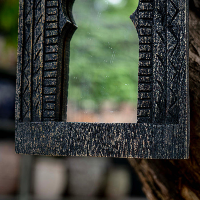 Mirari Black Distressed Mirror