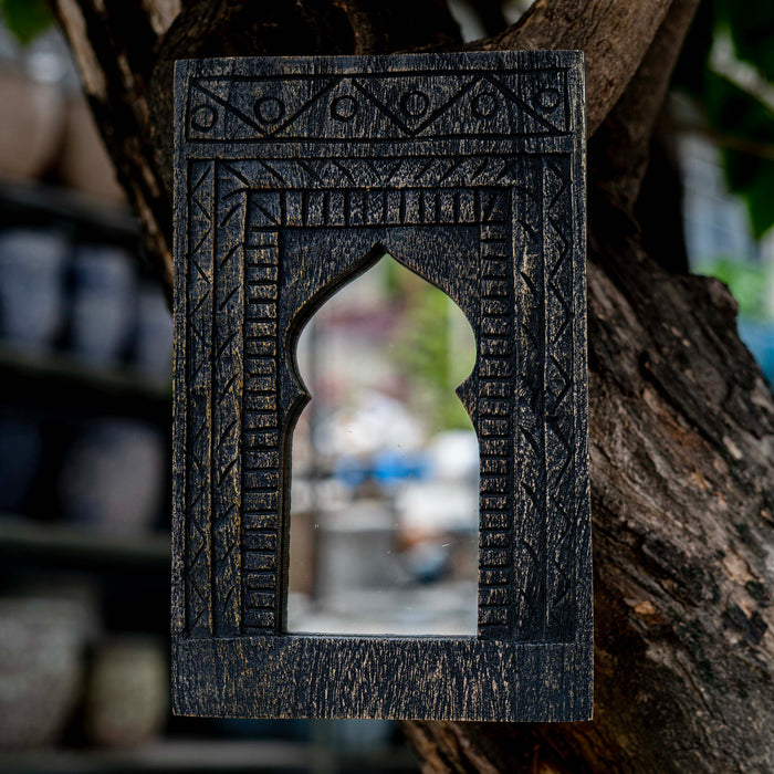 Mirari Black Distressed Mirror