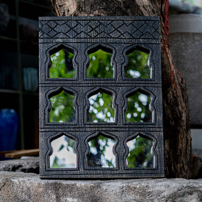 Rouhi Black Distressed Mirror