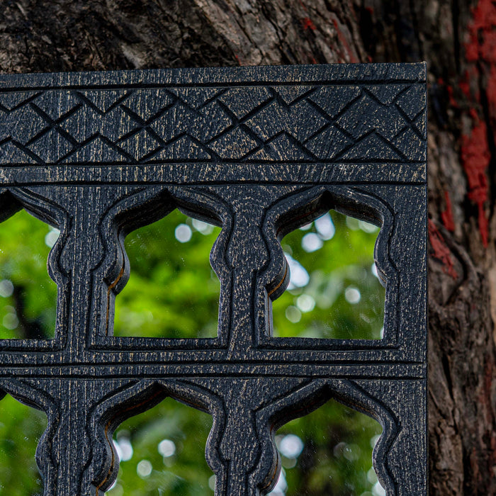 Rouhi Black Distressed Mirror