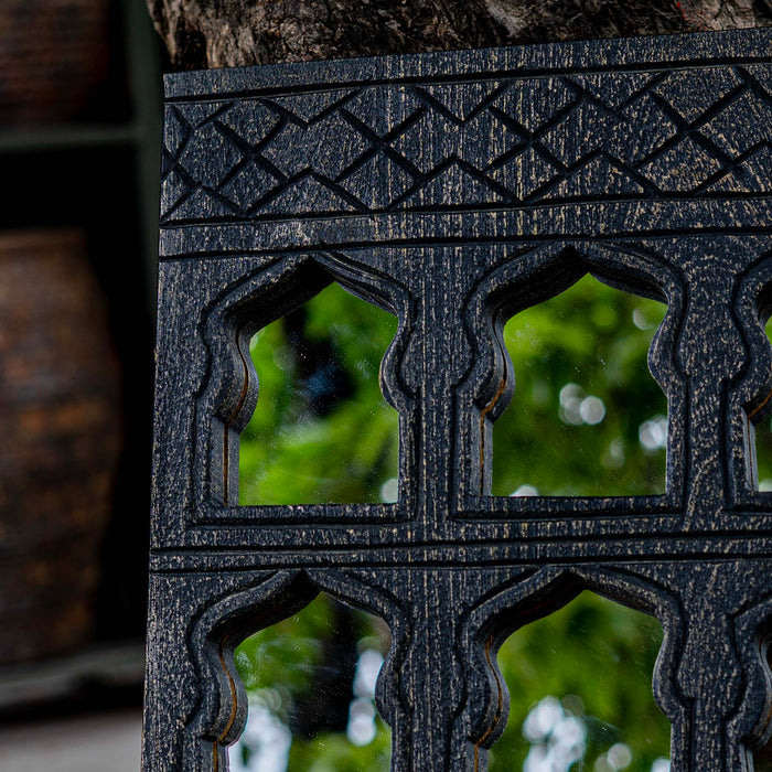 Rouhi Black Distressed Mirror