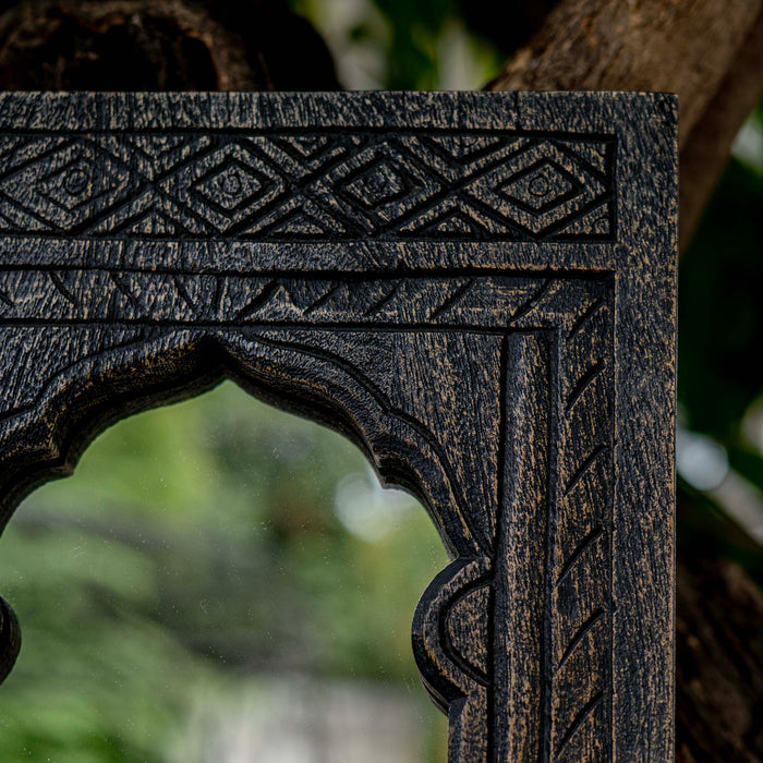 Egan Black Distressed Mirror
