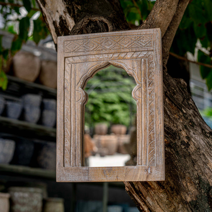 Egan White Distressed Mirror