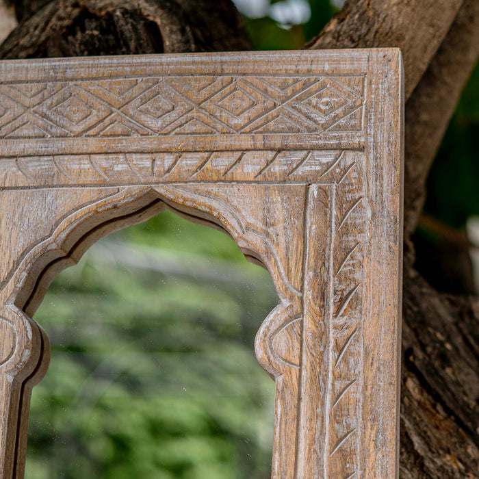 Egan White Distressed Mirror