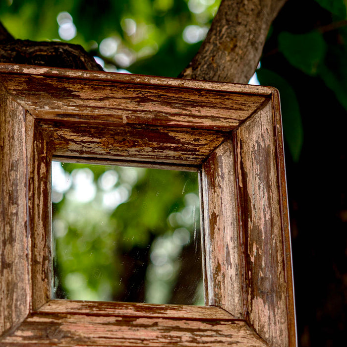 Qiyaam Teak Wooden Mirror Frame - Small