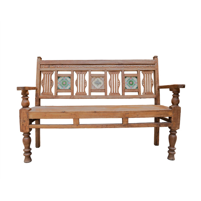 BAZAAR ART WOODEN BENCH