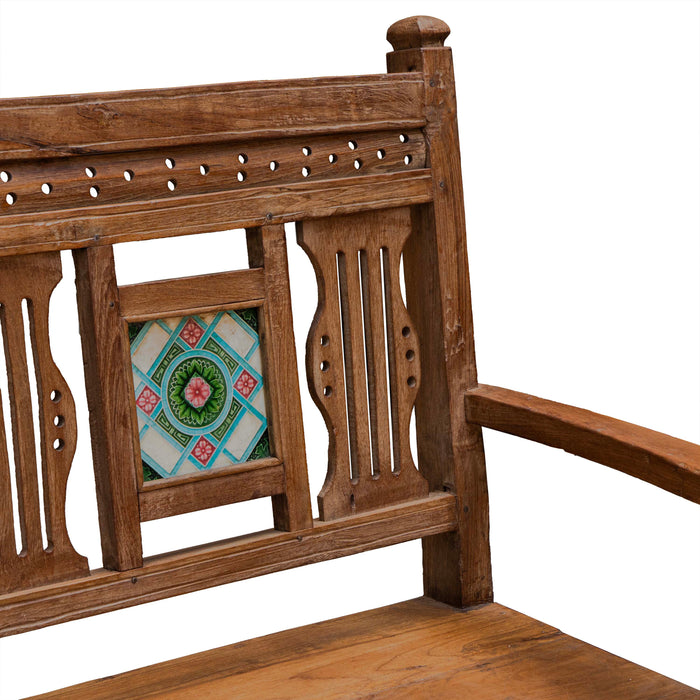 BAZAAR ART WOODEN BENCH