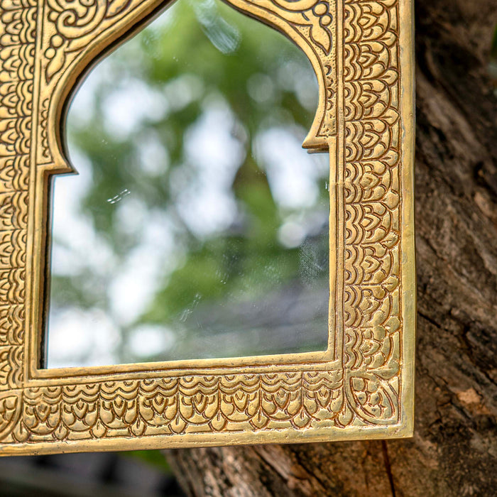Taziri Brass Table Mirror