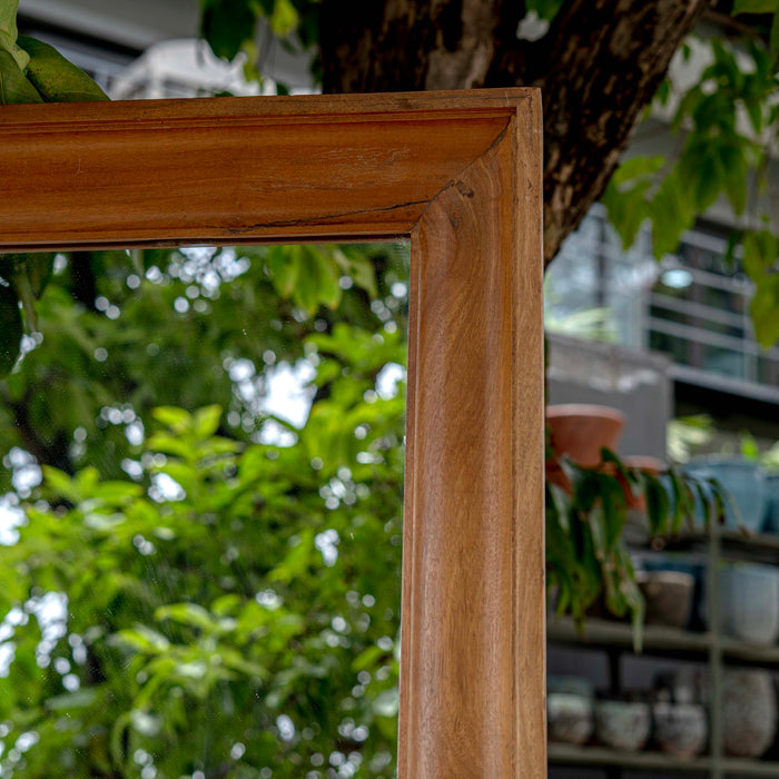 Qasr Teak Wood Mirror