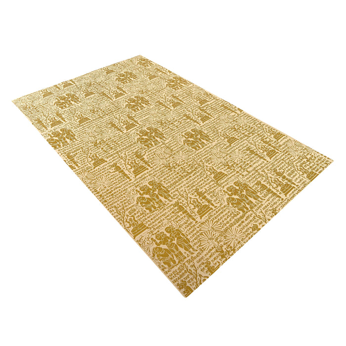 Shloka Beige  and Gold Wrap Paper
