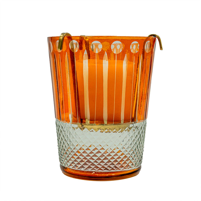 Royal Hurricane Candle White Amber Tonka